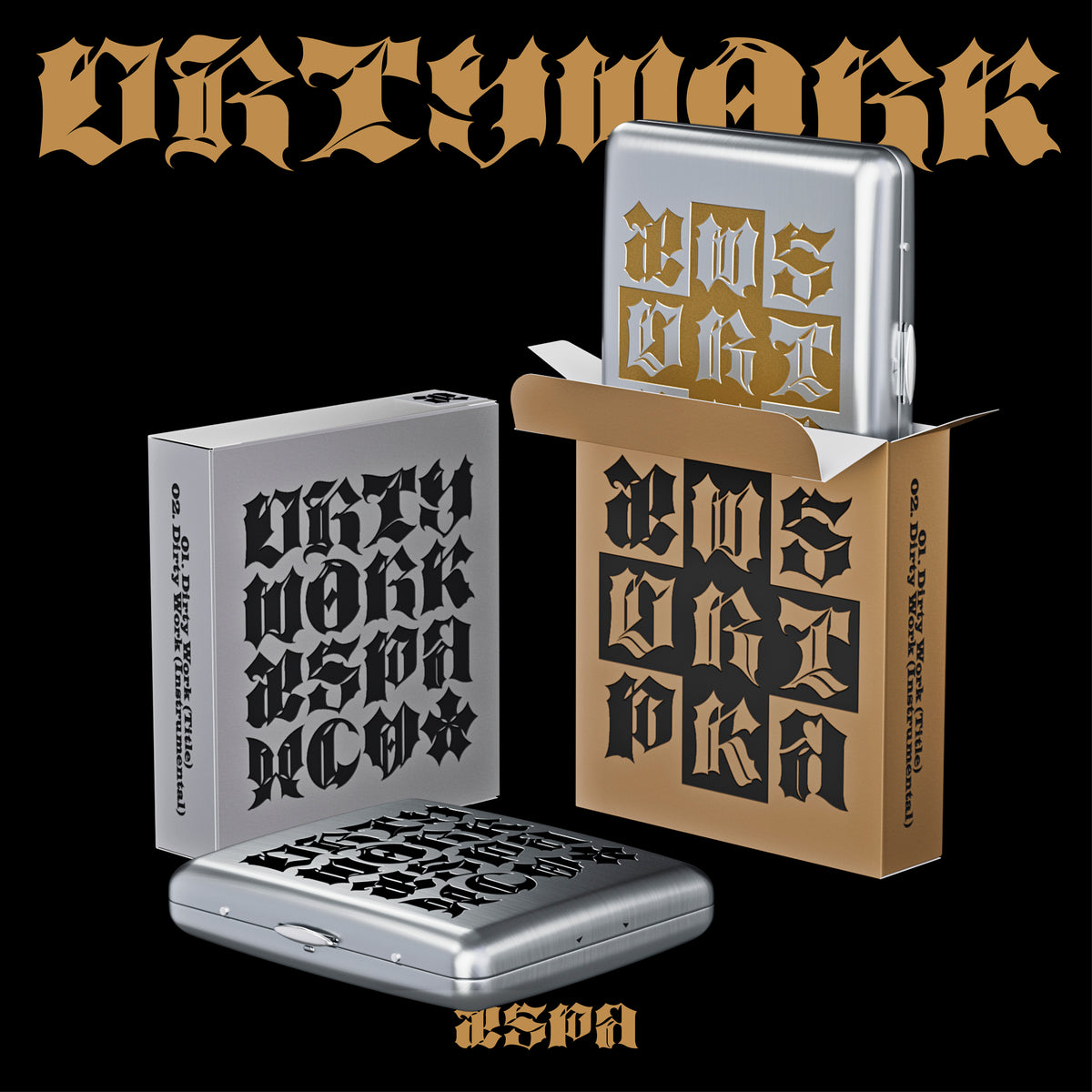 AESPA - DIRTY WORK SINGLE ALBUM DIRTY CASE VER SET - COKODIVE