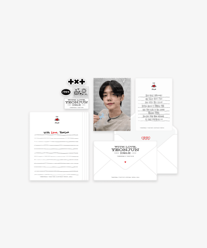 TXT YEONJUN - WITH LOVE, YEONJUN BIRTHDAY MD LETTER SET - COKODIVE