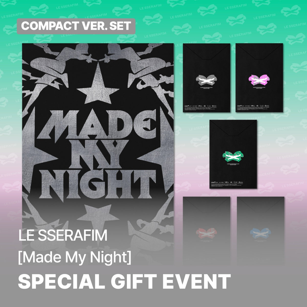 LE SSERAFIM - MADE MY NIGHT 2ND SINGLE ALBUM SOUNDWAVE GIFT COMPACT VER SET - COKODIVE