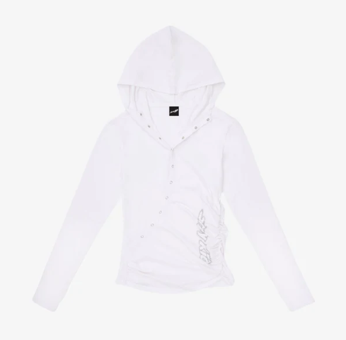 STRAY KIDS - RUN IT JAPAN WOURLD TOUR 2ND LINE UP OFFICIAL MD HOOD LONG SLEEVE T-SHIRT (WHITE) - COKODIVE