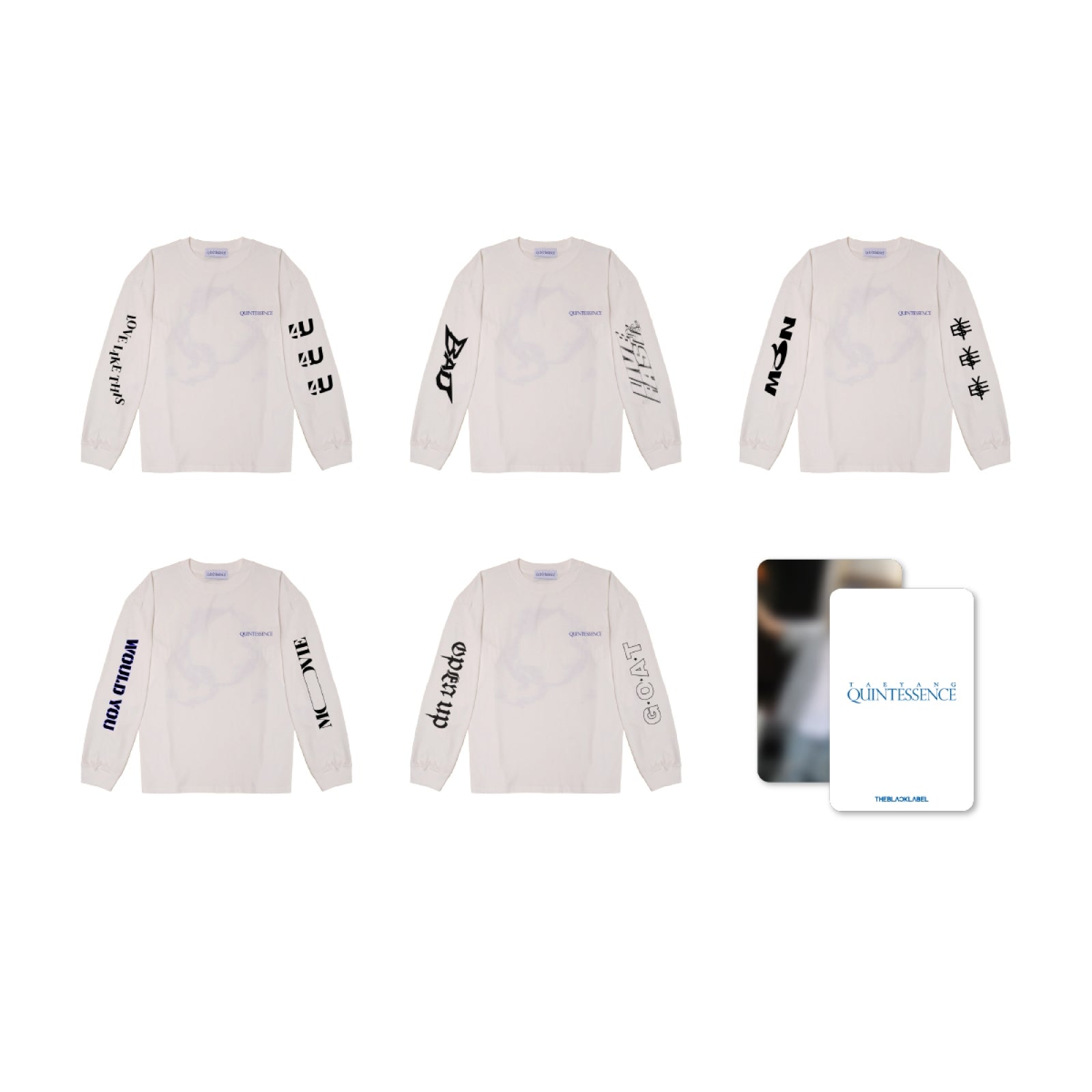 TAEYANG - QUINTESSENCE OFFICIAL MD LONG SLEEVE SET (RANDOM) - COKODIVE