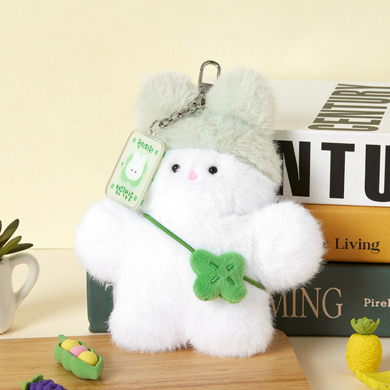 LUCKY BEANIE RABBIT PLUSH KEYRING - COKODIVE