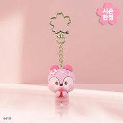 BT21 - CHERRY BLOSSOM LEATHER PATCH FIGURE KEYRING MANG