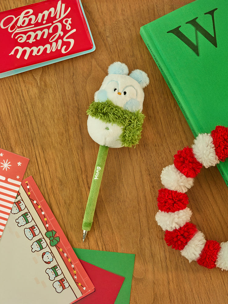 BT21 - MINI MININI PETIT HOLIDAY SNOWMAN DOLL GEL PEN - COKODIVE