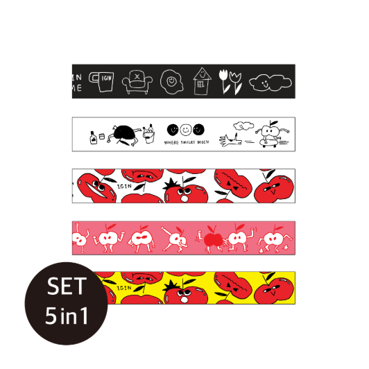 JINIS LAMP - IGIN POP UP MD MASKING TAPE SET (5EA) - COKODIVE