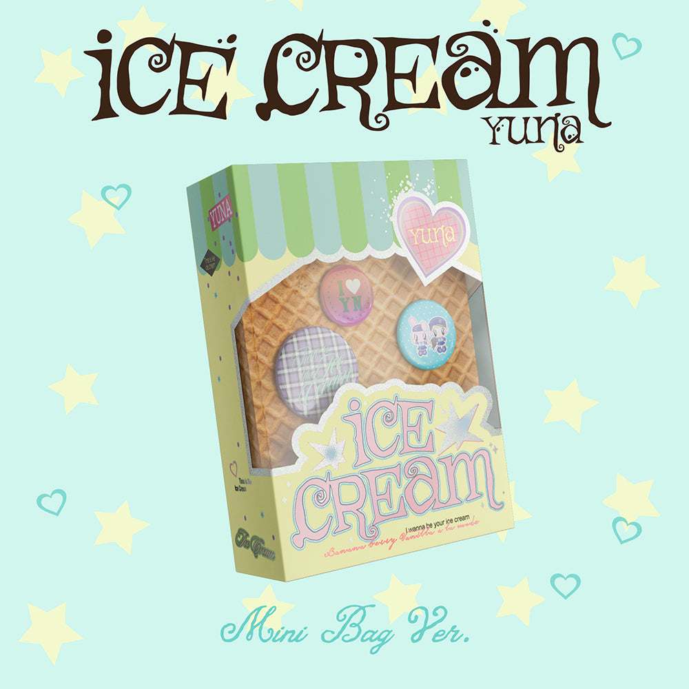 ITZY YUNA - ICE CREAM 1ST MINI ALBUM MUSICKOREA GIFT MINI BAG VER (MD VER) - COKODIVE