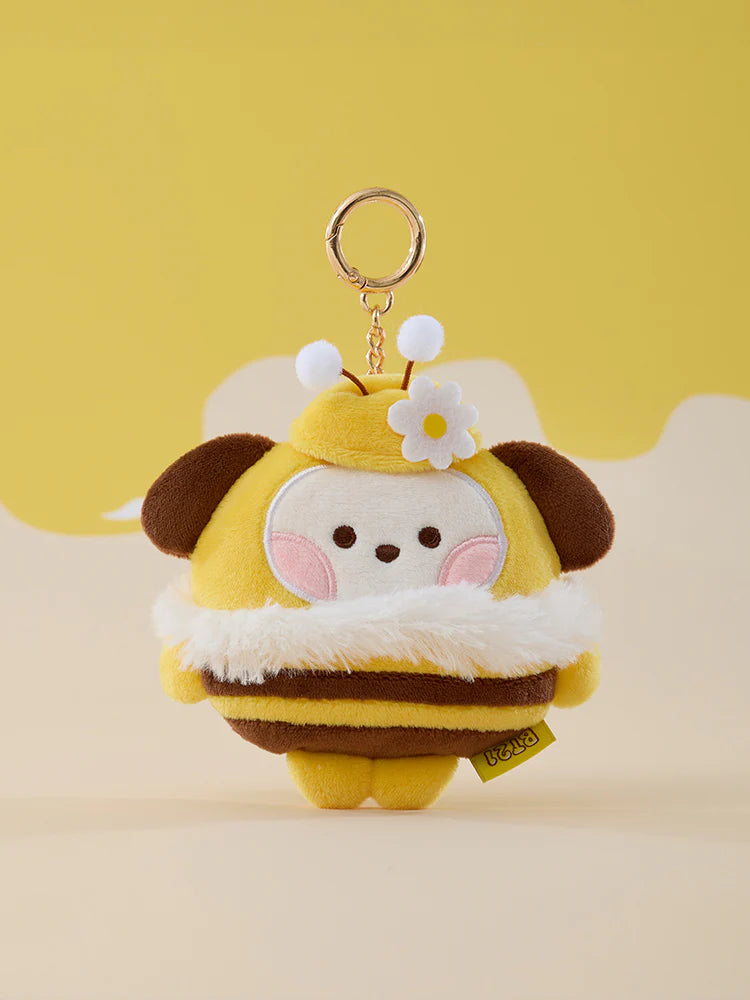 BT21 - MININI HONEYBEE PLUSH TAPE MEASURE KEYRING - COKODIVE