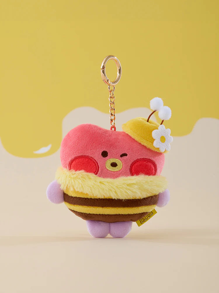 BT21 - MININI HONEYBEE PLUSH TAPE MEASURE KEYRING - COKODIVE
