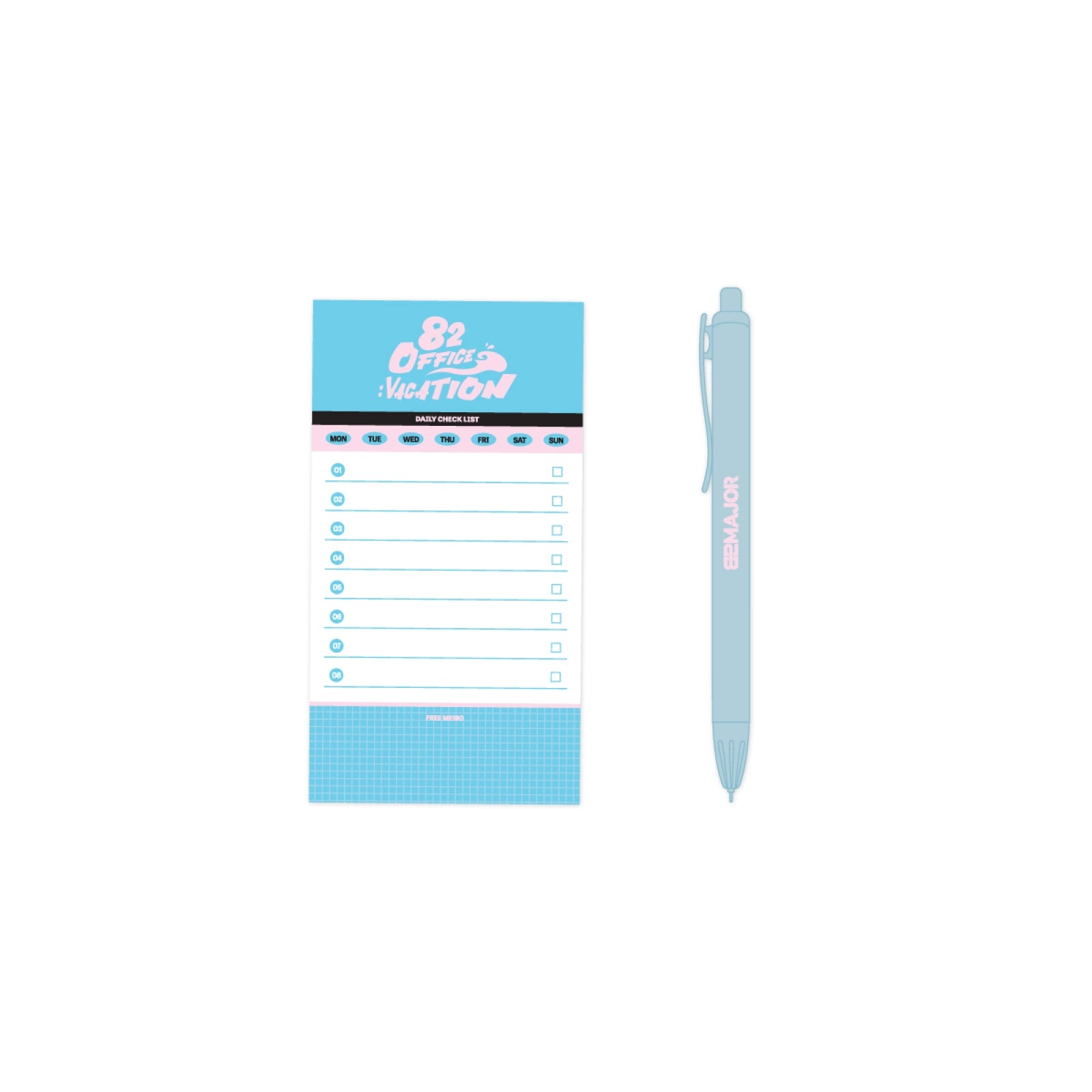 82MAJOR - 82 OFFICE : VACATION 2026 FAN CONCERT OFFICIAL MD MEMO PAD SET - COKODIVE
