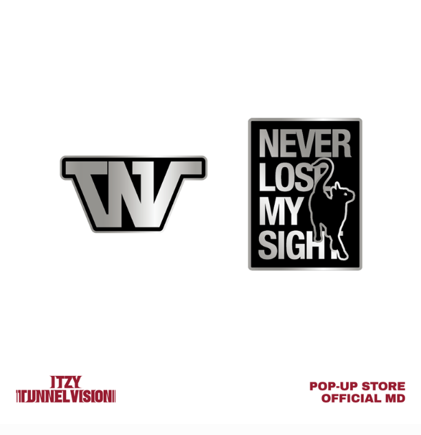 ITZY - TUNNEL VISION POP UP STORE OFFICIAL MD METAL BADGE SET - COKODIVE