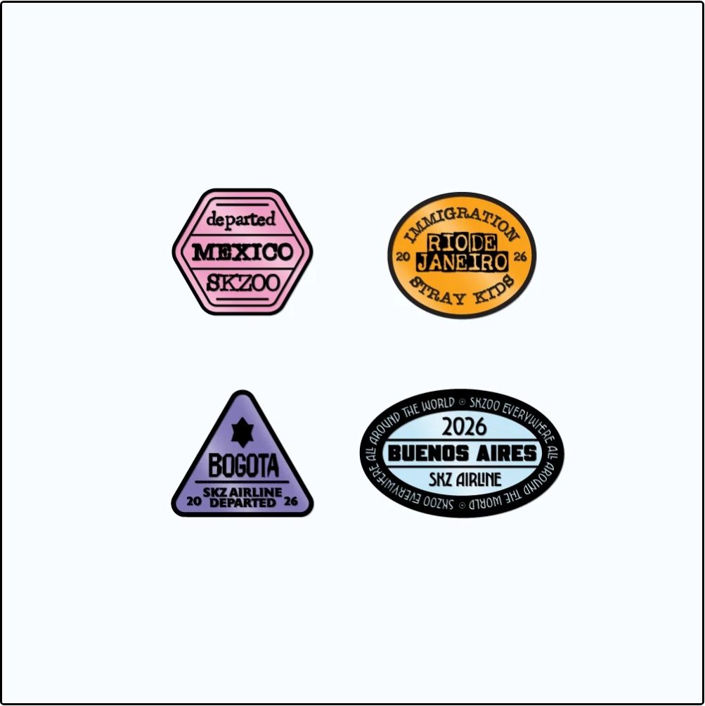 STRAY KIDS - SKZOO EVERYWHERE ALL AROUND THE WORLD GLOBAL POP UP OFFICIAL MD METAL BAGDE - COKODIVE