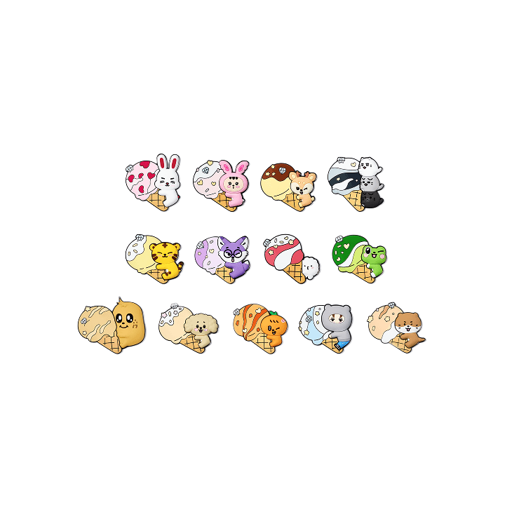 SEVENTEEN - ICE CREAM WITH MINITEEN CHARACTER POP UP OFFICIAL MD METAL MAGNET - COKODIVE