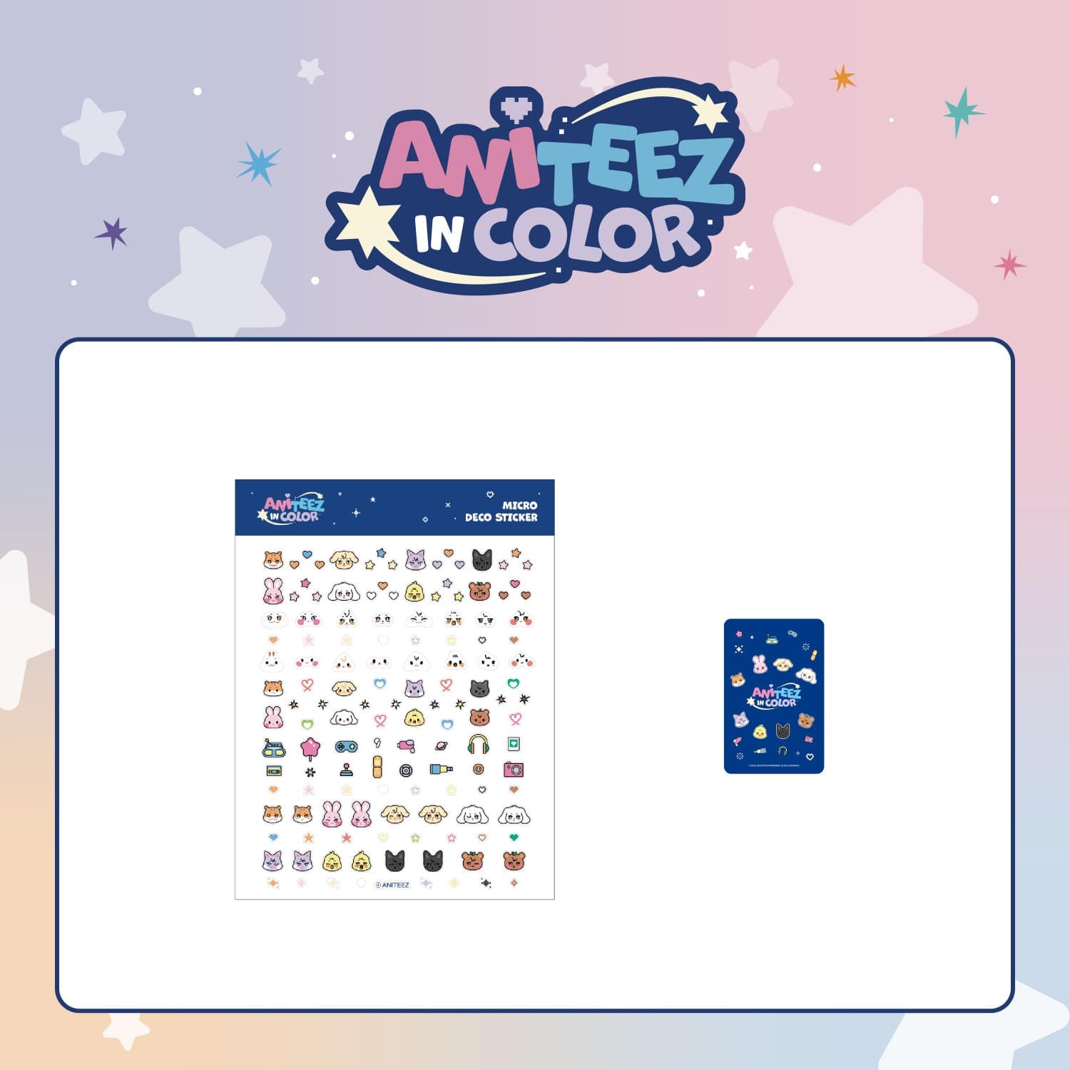 ATEEZ - ANITEEZ IN COLOR POP UP OFFICIAL MD MICRO DECO STICKER - COKODIVE