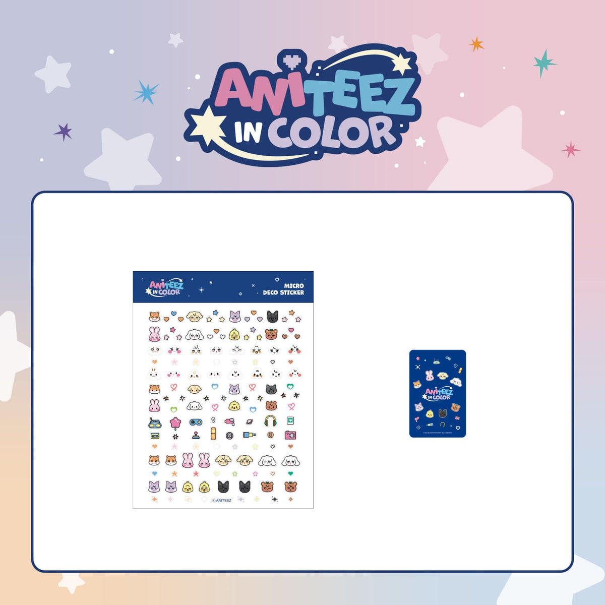 ATEEZ - ANITEEZ IN COLOR POP UP OFFICIAL MD MICRO DECO STICKER - COKODIVE
