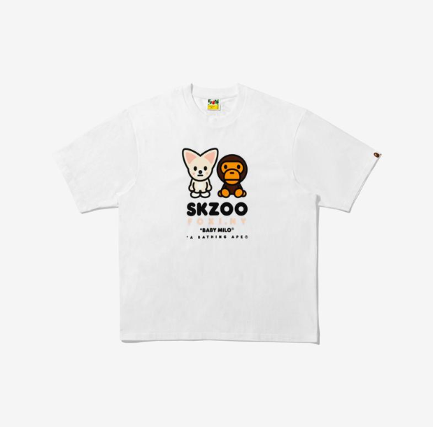STRAY KIDS - BAPE X STRAY KIDS COLLABORATION OFFICIAL MD FOXL.NY BABY MILO TEE M (I.N) - COKODIVE