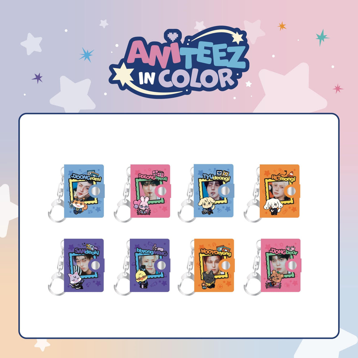 ATEEZ - ANITEEZ IN COLOR POP UP OFFICIAL MD MINI ALBUM KEYRING - COKODIVE