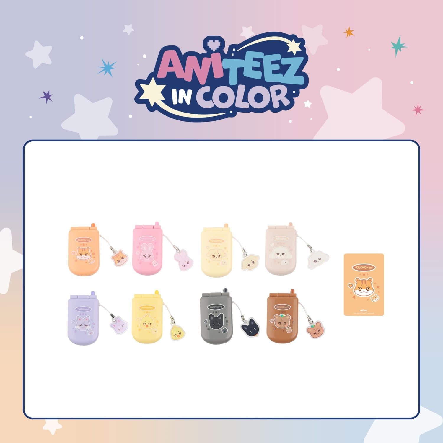 ATEEZ - ANITEEZ IN COLOR POP UP OFFICIAL MD MINIATURE PHONE SET - COKODIVE