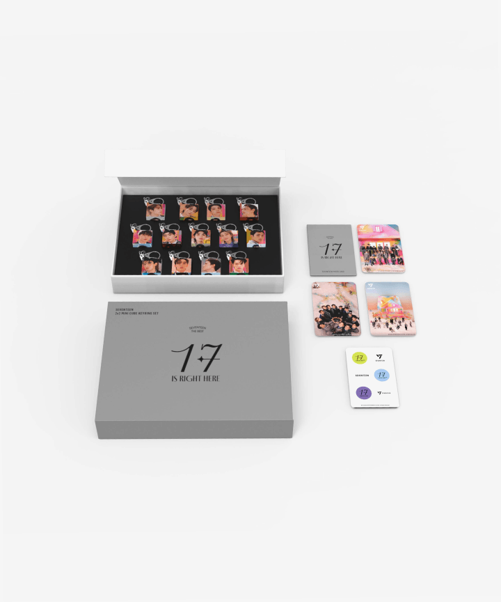 SEVENTEEN - CUBE & PUZZLE OFFICIAL MD MINI CUBE KEYRING SET (17 IS RIGHT HERE) - COKODIVE