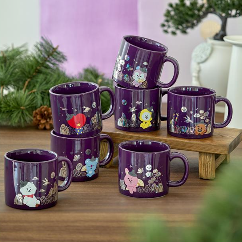 BT21 - PREMIUM K EDITION MOTHER OF PEARL GRAPHIC MUG CUP (320ml) - COKODIVE