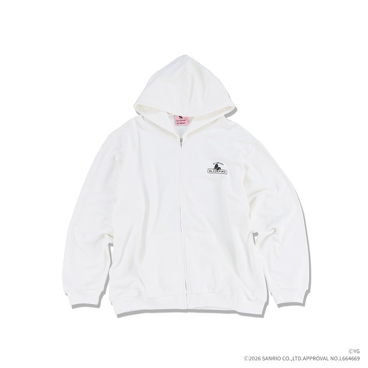 BLACKPINK - BLACKPINK X MY MELODY OFFICIAL MD ZIP UP HOODIE WHITE - COKODIVE