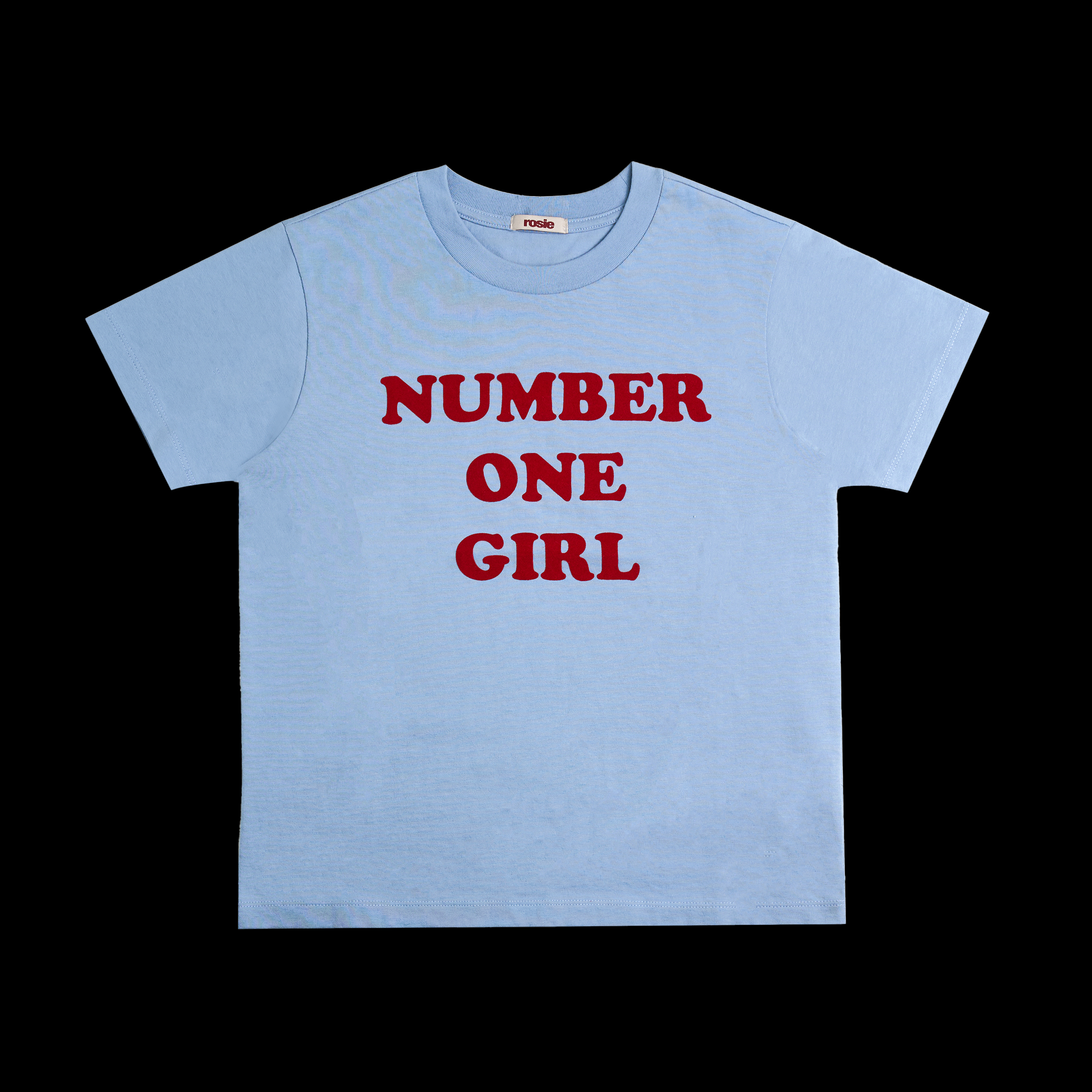 rosie NUMBER ONE GIRL Tシャツ　ブルー number one girl blue t-shirt – ROSÉ
