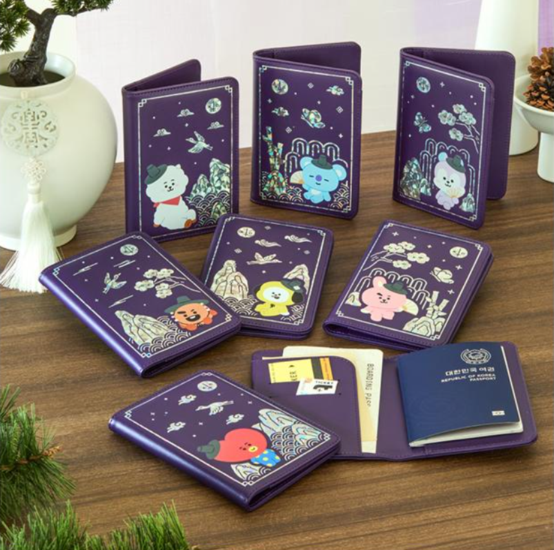 BT21 - PREMIUM K EDITION MOTHER OF PEARL GRAPHIC PASSPORT CASE - COKODIVE