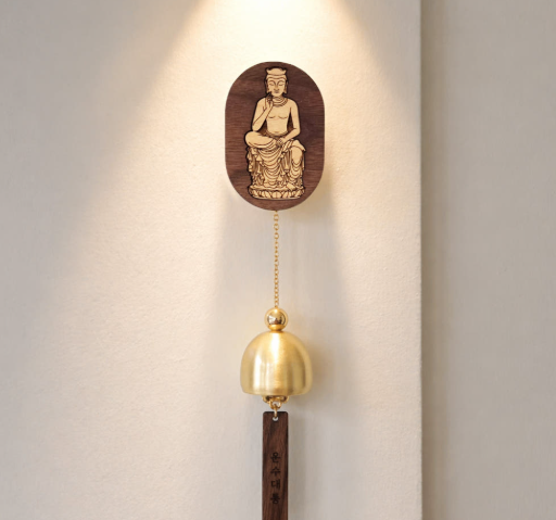 PENSIVE BODHISATTVA WOODEN DOOR BELL - COKODIVE
