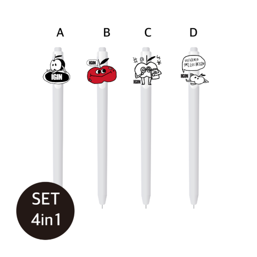 JINIS LAMP - IGIN POP UP MD ACRYLIC BALLPOINT PEN SET (4EA) - COKODIVE
