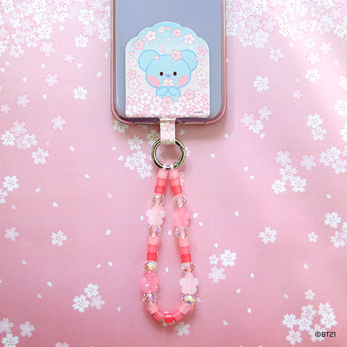 BT21 - CHERRY BLOSSOM MININI PHONE TAG HOLDER - COKODIVE