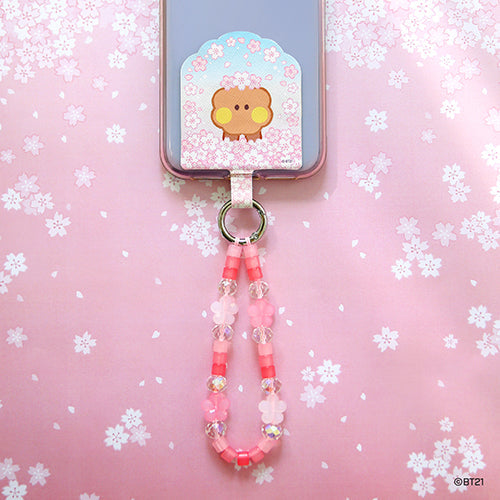 BT21 - CHERRY BLOSSOM MININI PHONE TAG HOLDER - COKODIVE