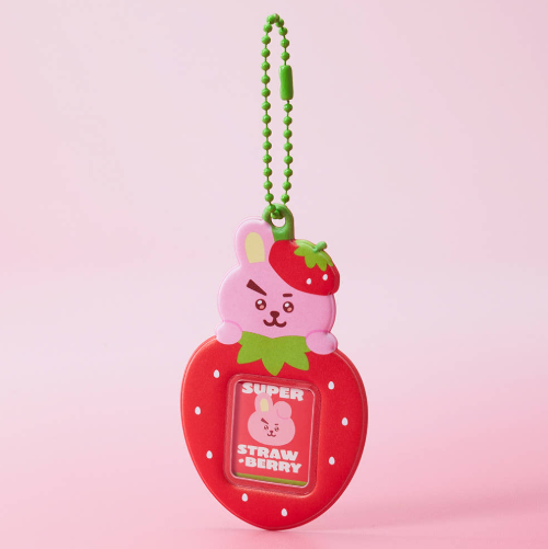 BT21 - STRAWBERRY PARTY MINI PHOTO HOLDER KEYRING