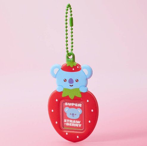 BT21 - STRAWBERRY PARTY MINI PHOTO HOLDER KEYRING