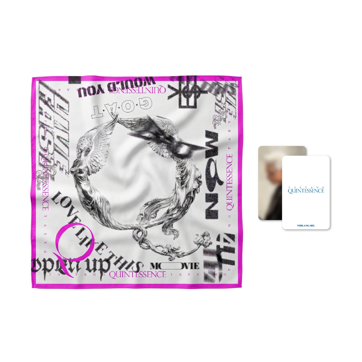 TAEYANG - QUINTESSENCE OFFICIAL MD PINK SCARF SET - COKODIVE