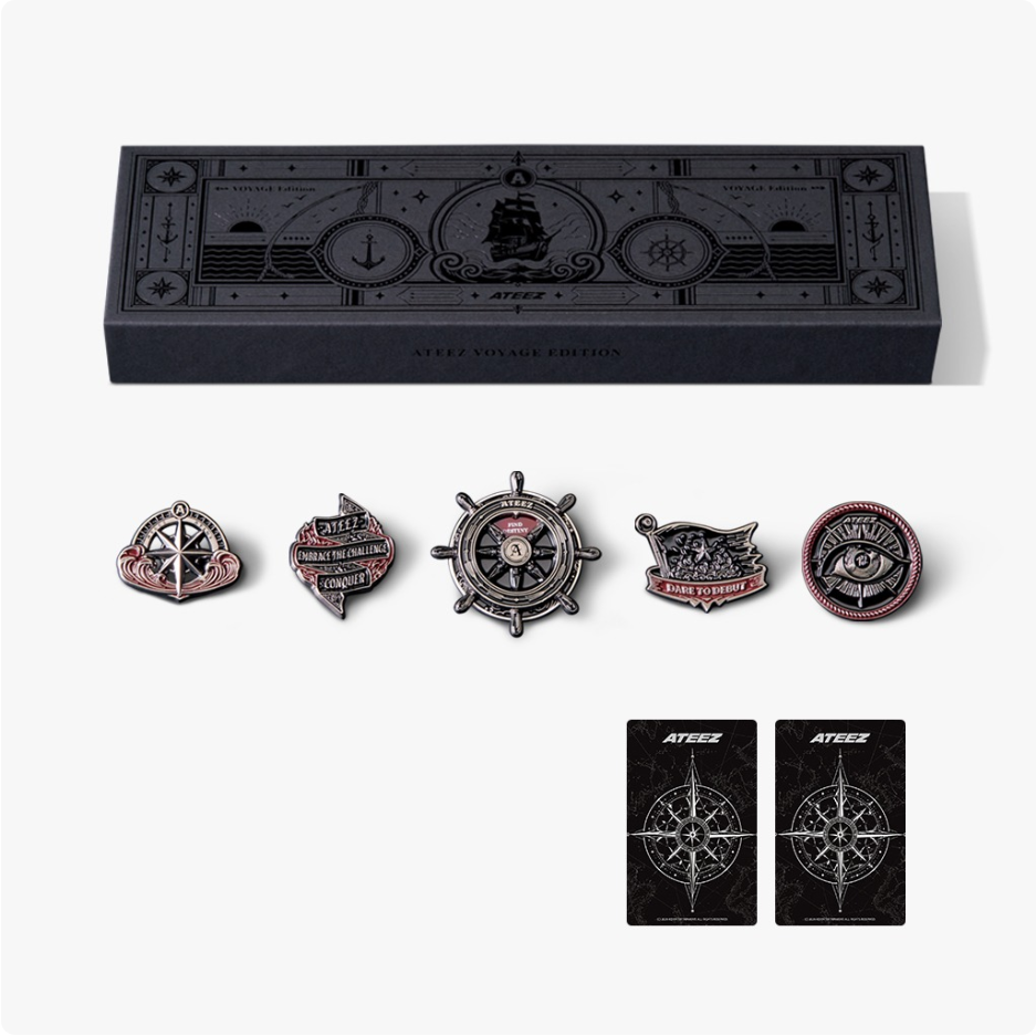 ATEEZ - ATEEZ X FANPLDAY OFFICIAL MD METAL PIN SET VOYAGE EDITION - COKODIVE