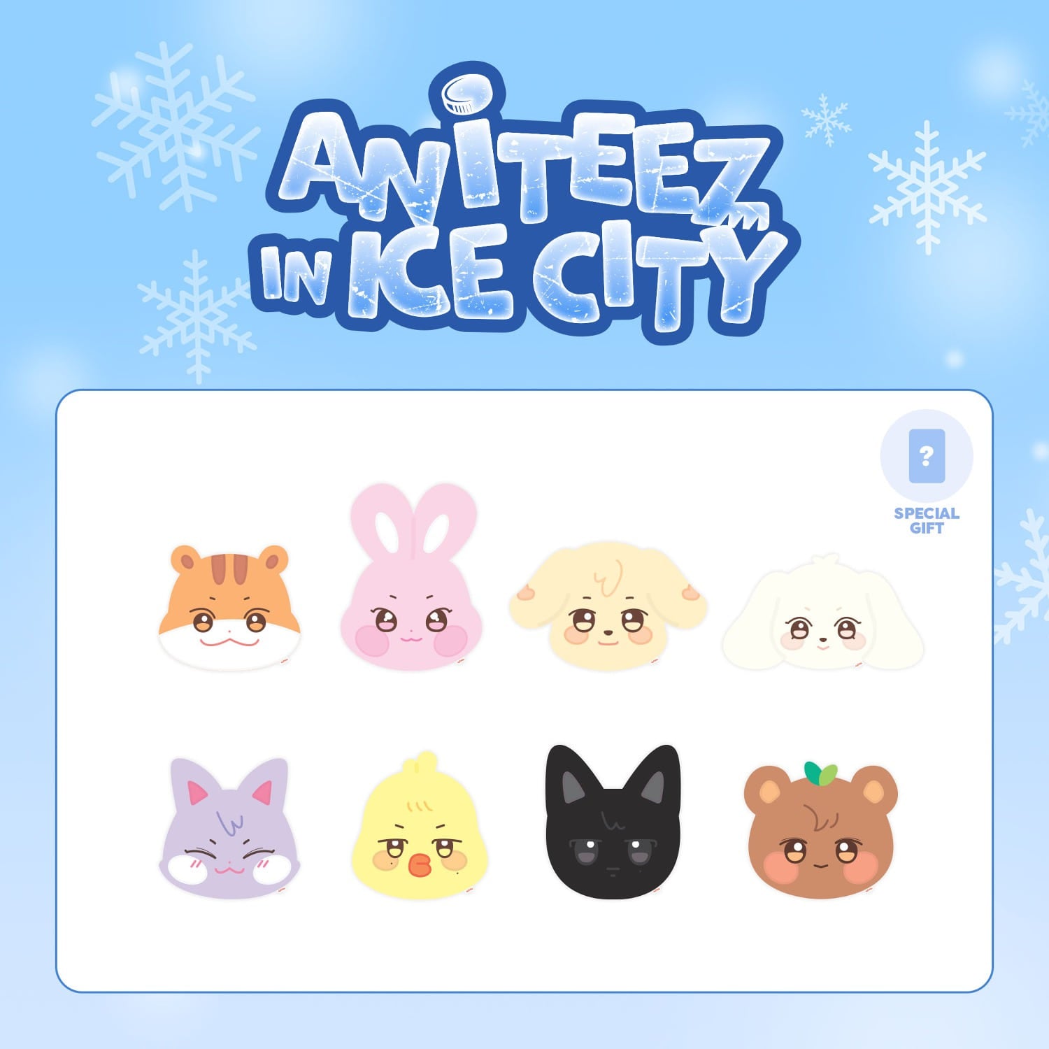 ATEEZ - ATEEZ X ANITEEZ IN ICE CITY OFFICIAL MD FACE CUSHION