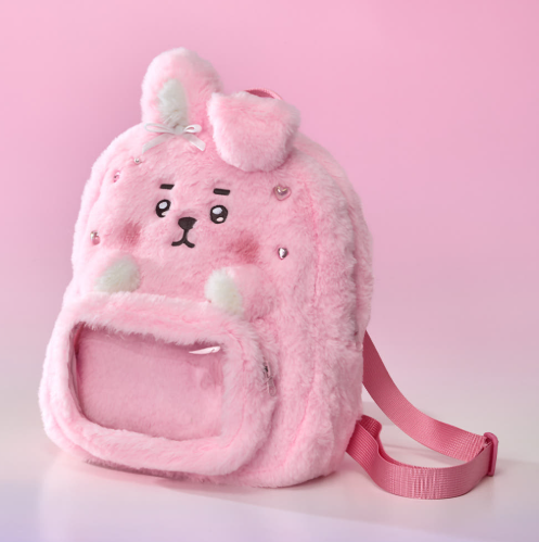 BT21 - RIBBONED U BABY CLEAR POCKET PLUSH BAG - COKODIVE