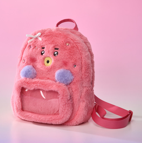 BT21 - RIBBONED U BABY CLEAR POCKET PLUSH BAG - COKODIVE