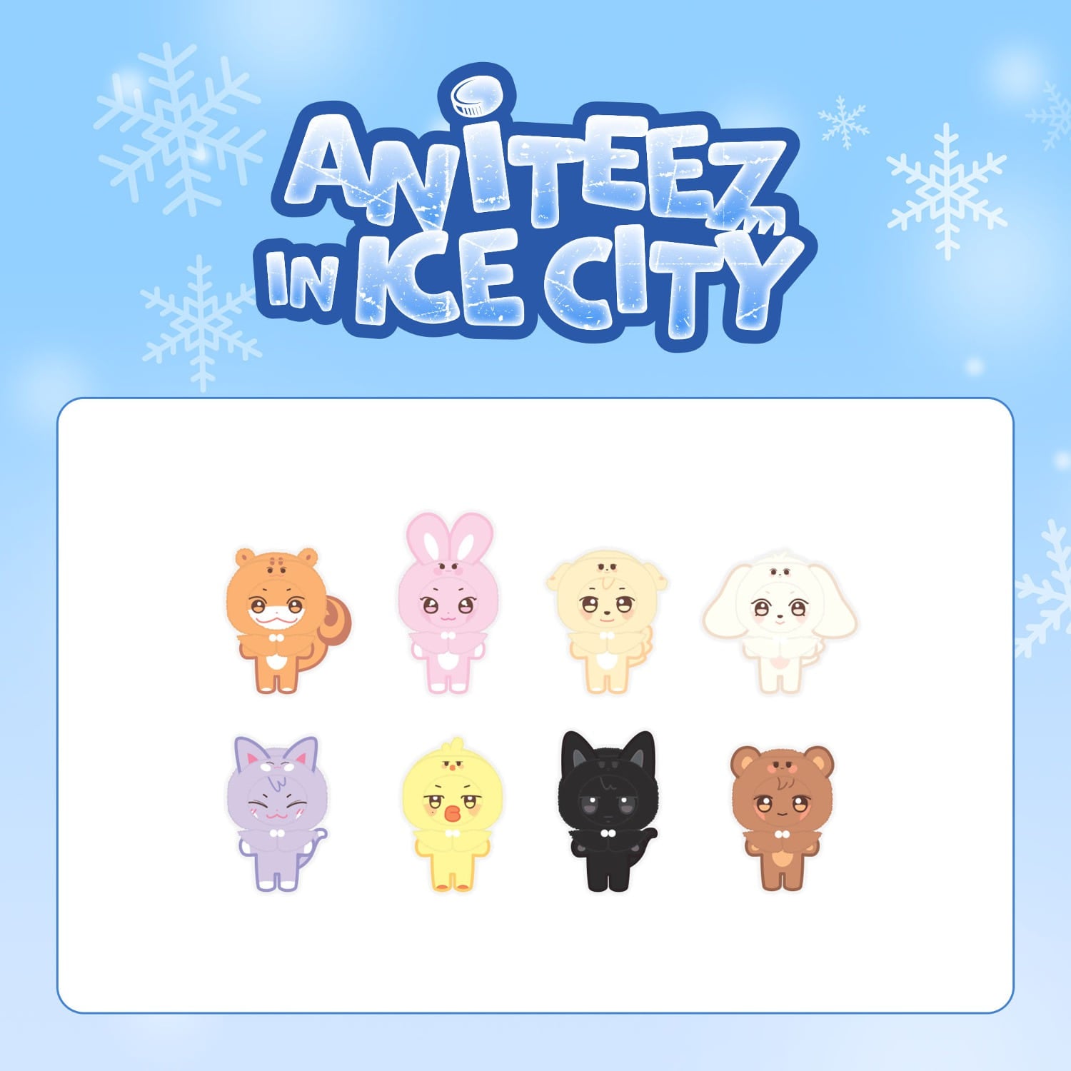 ATEEZ - ATEEZ X ANITEEZ IN ICE CITY OFFICIAL MD PLUSH DOLL COVER A VER.