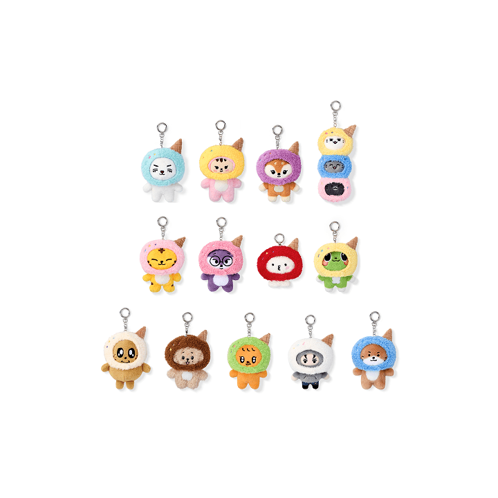 SEVENTEEN - ICE CREAM WITH MINITEEN CHARACTER POP UP OFFICIAL MD PLUSH KEYRING - COKODIVE