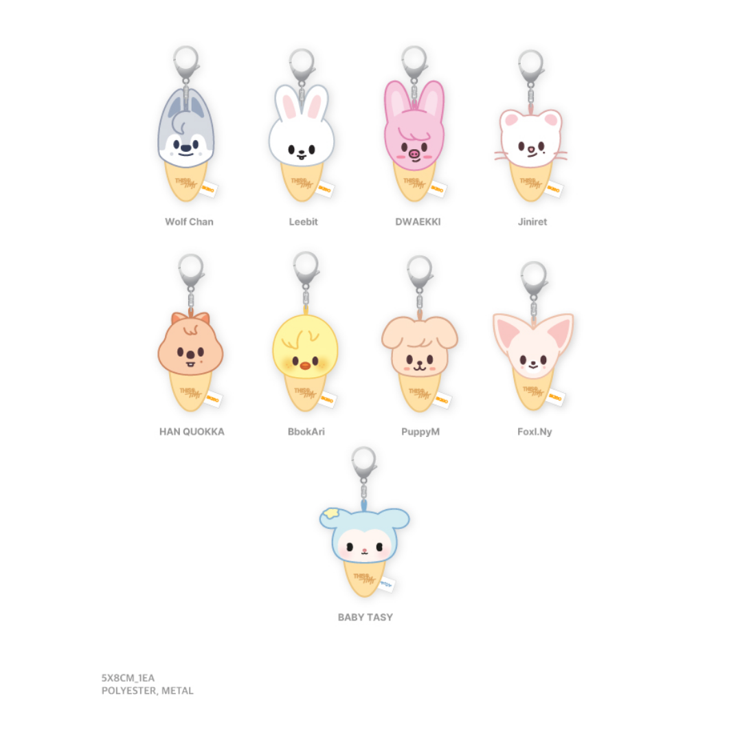 STRAY KIDS - THIS & THAT POP UP OFFICIAL MD PLUSH KEYRING ICECREAM VER - COKODIVE