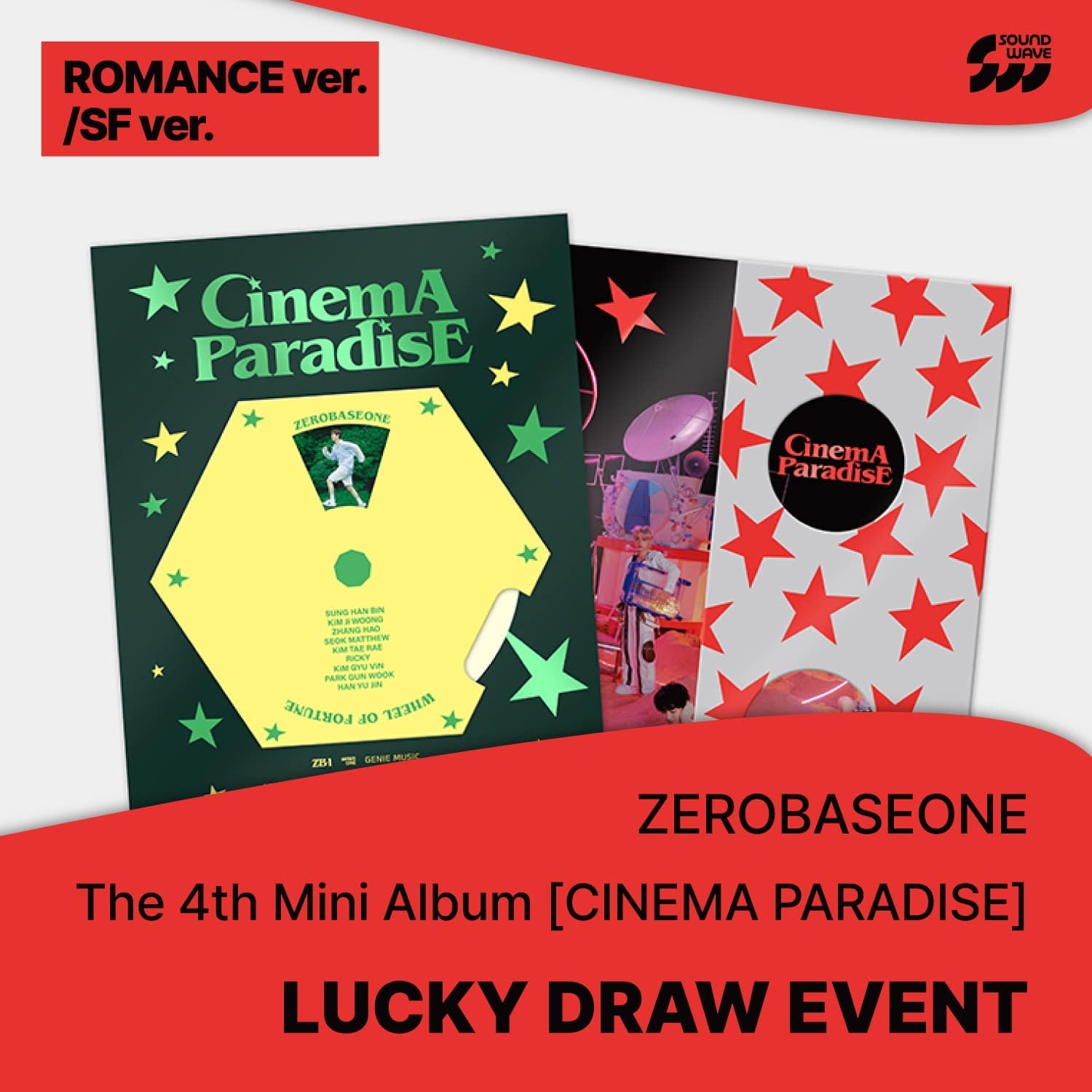 ZEROBASEONE - CINEMA PARADISE THE 4TH MINI ALBUM SOUNDWAVE LUCKY DRAW EVENT PHOTOBOOK RANDOM - COKODIVE