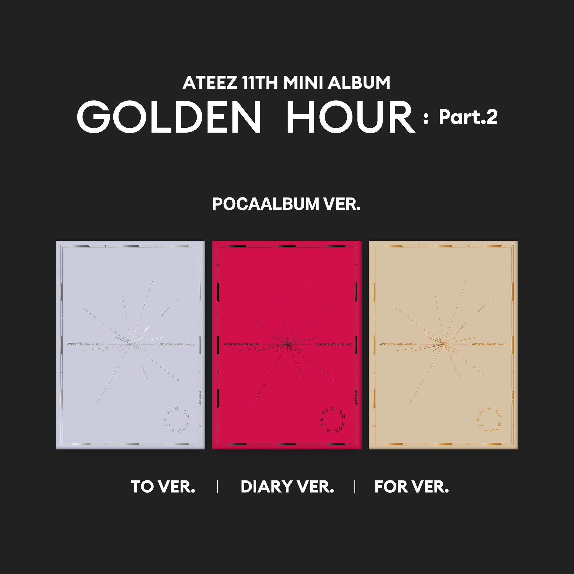 ATEEZ - GOLDEN HOUR : PART.2 11TH MINI ALBUM TOKTOQ GIFT POCAALBUM SET - COKODIVE