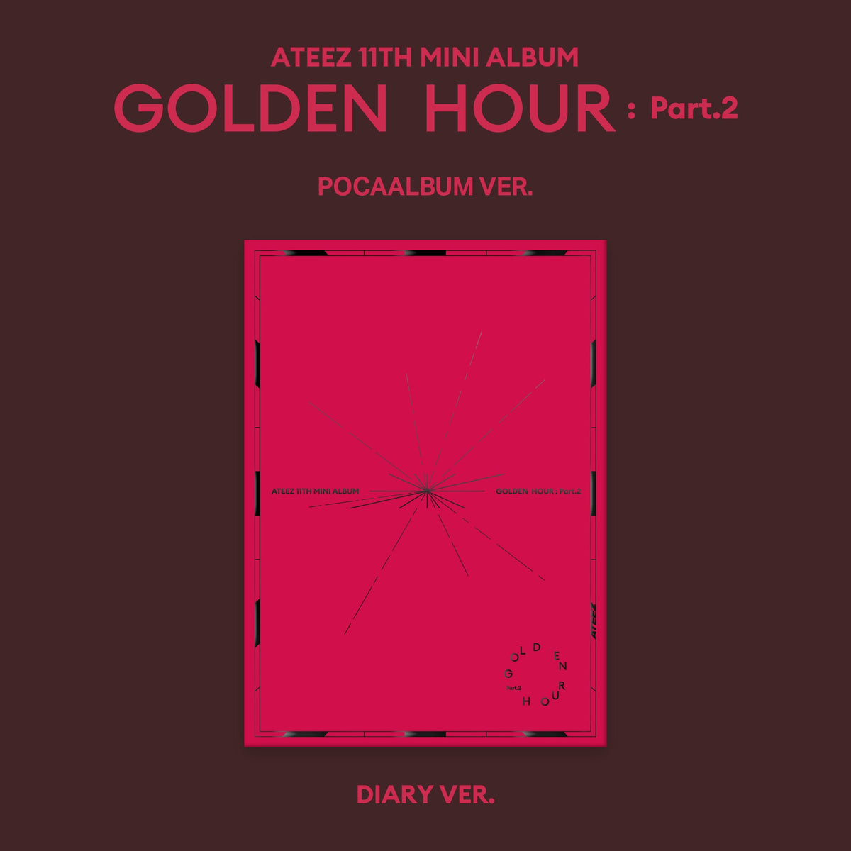 ATEEZ - GOLDEN HOUR : PART.2 11TH MINI ALBUM POCAALBUM VER DIARY VER - COKODIVE