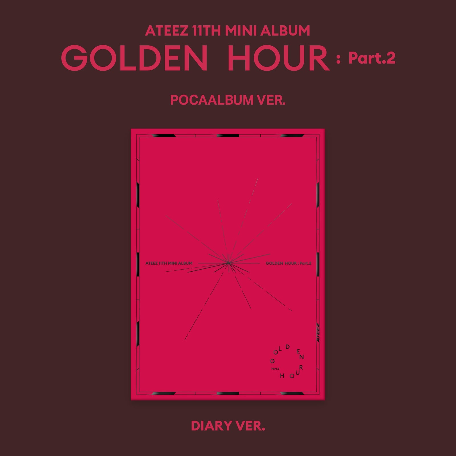 ATEEZ - GOLDEN HOUR : PART.2 11TH MINI ALBUM POCAALBUM VER DIARY VER - COKODIVE