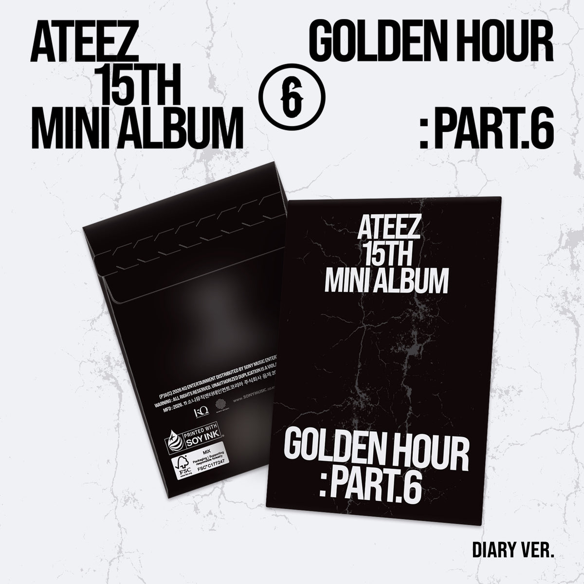 ATEEZ - GOLDEN HOUR : PART.6 15TH MINI ALBUM POCAALBUM DIARY VER - COKODIVE