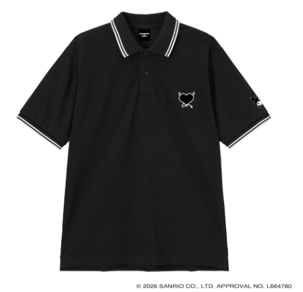 BABYMONSTER - BABAYMONSTER X KUROMI JAPAN OFFICIAL MD POLO SHIRT (BLACK) - COKODIVE