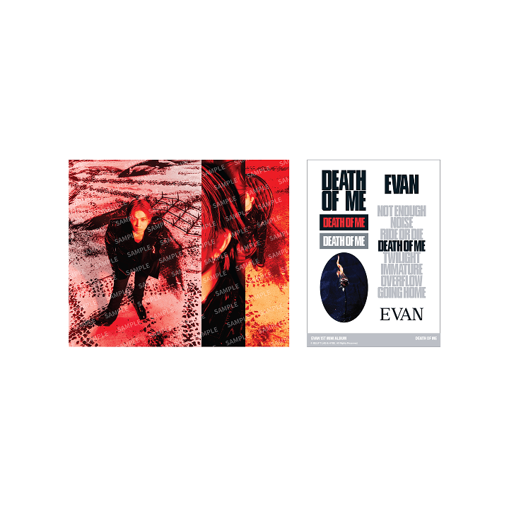 EVAN - DEATH OF ME OFFICIAL MD POSTCARD & STICKER SET - COKODIVE