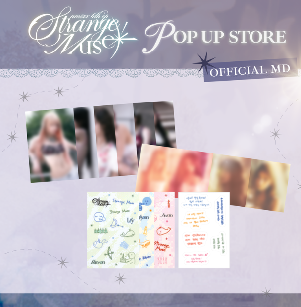 NMIXX - STRANGE MUSE POP UP OFFICIAL MD POSTCARD & STICKER PACK - COKODIVE