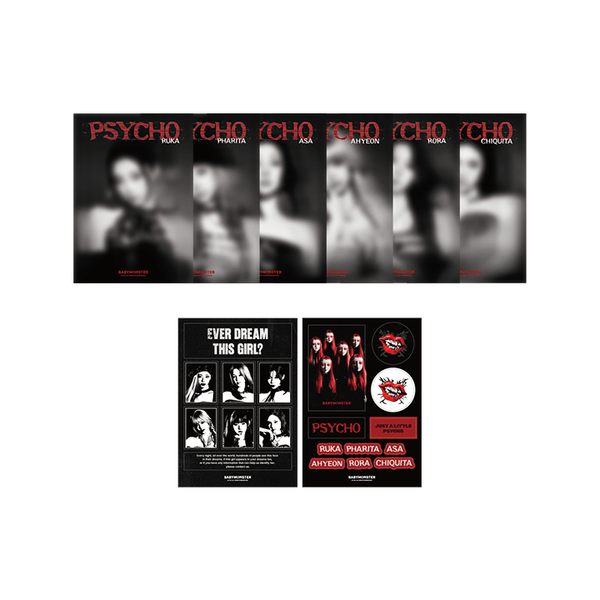 BABYMONSTER - PSYCHO OFFICIAL MD MINI POSTER + STICKER PACK