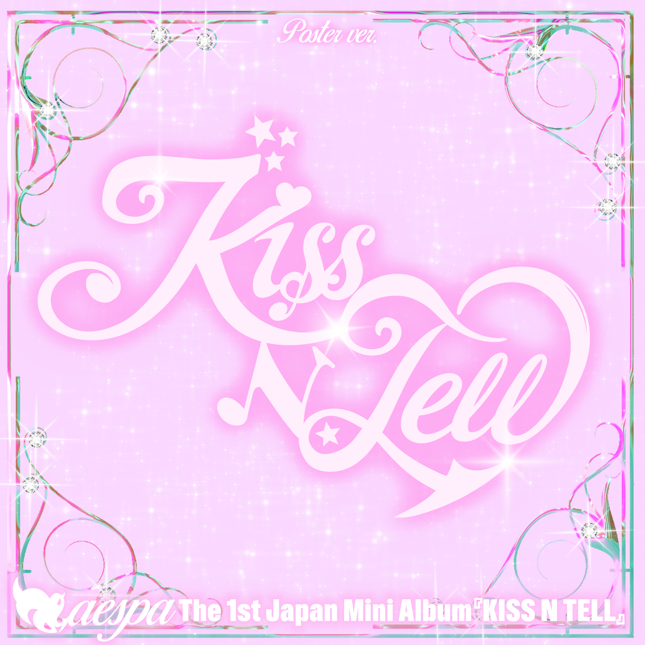 AESPA - KISS N TELL THE 1ST JAPAN MINI ALBUM POSTER VER - COKODIVE